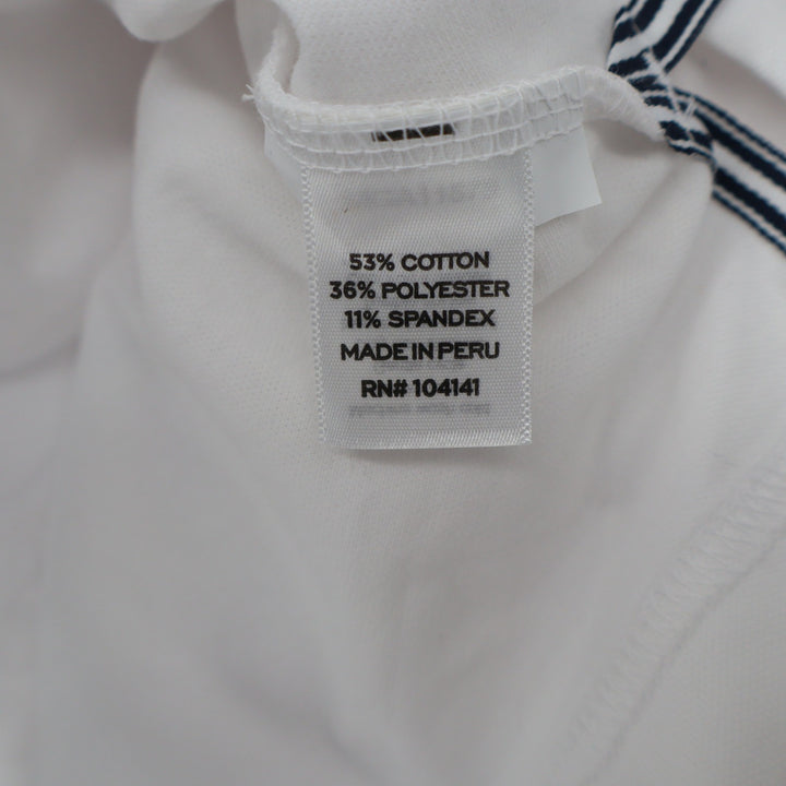 Walter Hagen Clubhouse Mens XXL White Stretch Cotton Blend Golf Polo Shirt