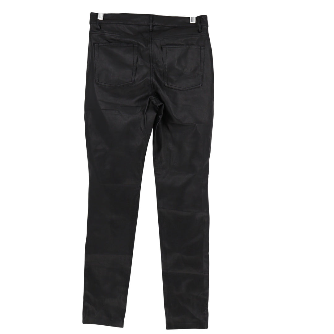 Wilfred The Melina Pant Aritzia Black Vegan Leather Slim High Rise Size 4