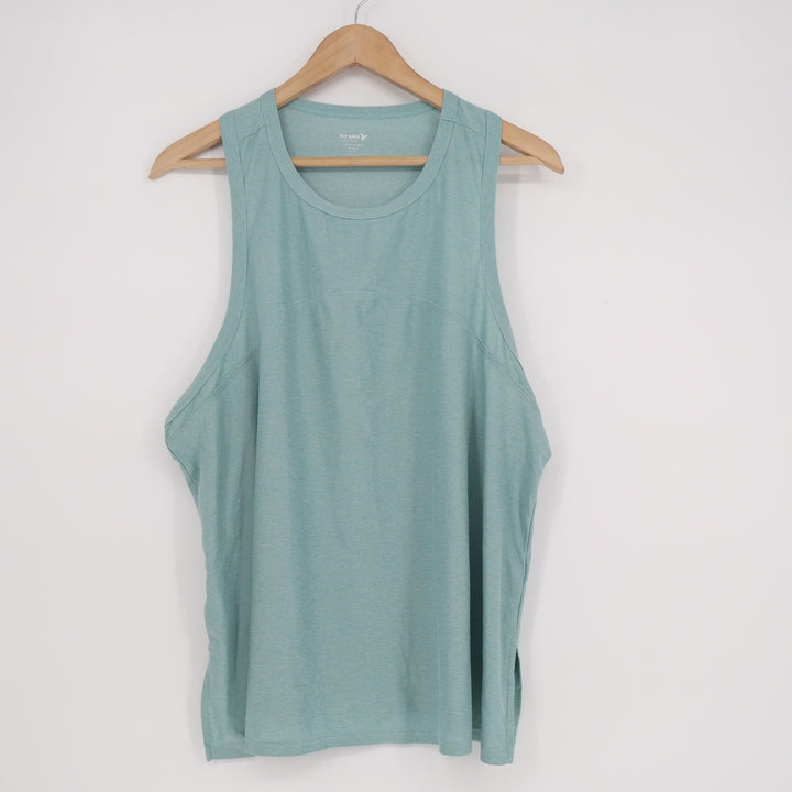 Old Navy Active Cloud 94 Soft Go-Dry Tank Top Mens XL Tall Teal Green Heathered