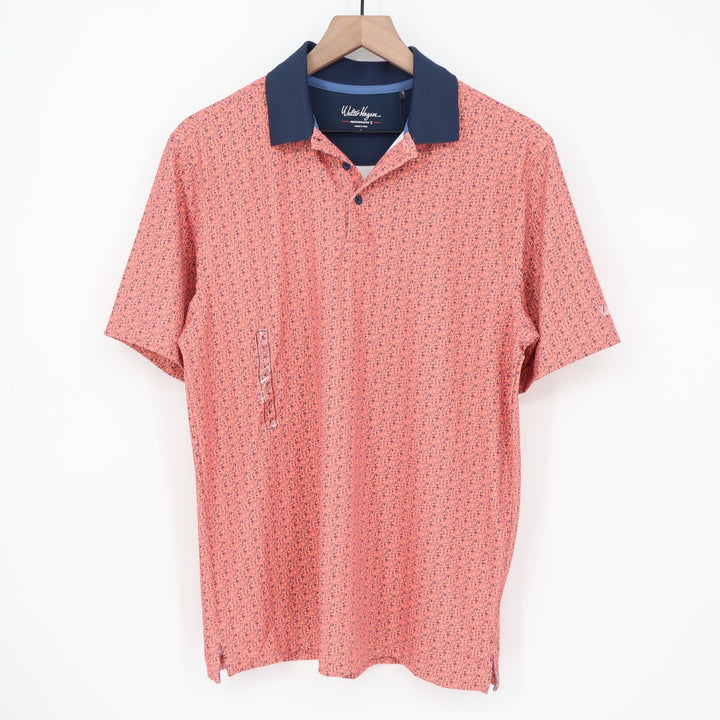 Walter Hagen Mens P11 Bloody Mary Coral Golf Performance Polo Shirt S