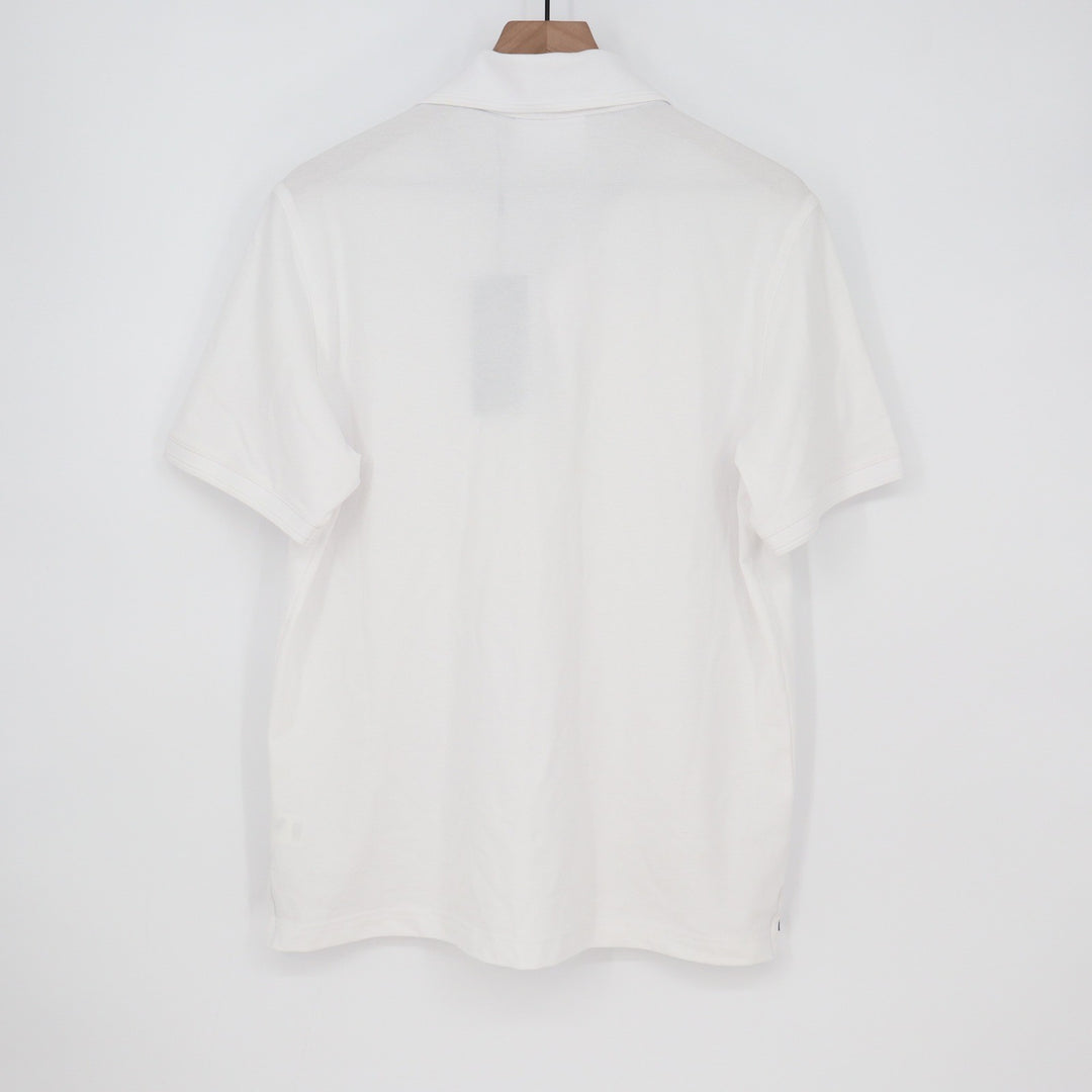 Walter Hagen Mens Clubhouse Solid Pique Polo Shirt White M
