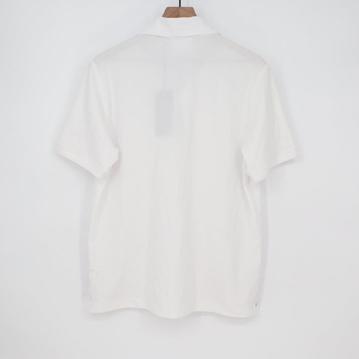Walter Hagen Mens Clubhouse Solid Pique Polo Shirt White M