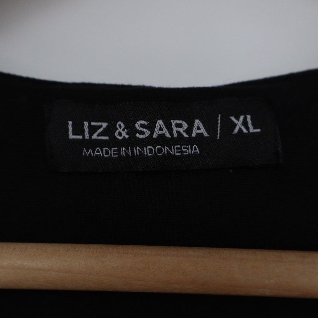 Liz & Sara Black Scoop Neck Sleeveless Tank Top XL
