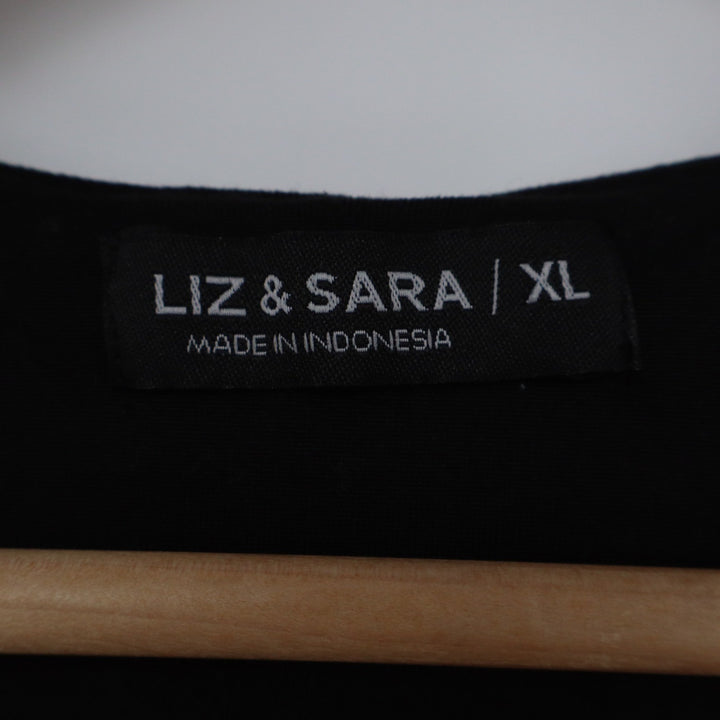 Liz & Sara Black Scoop Neck Sleeveless Tank Top XL