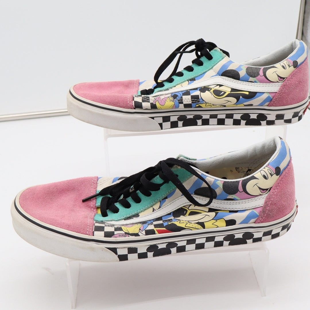 Vans Old Skool Disney Mickey Mouse 90th Anniversary Pink Teal Mens 11.5