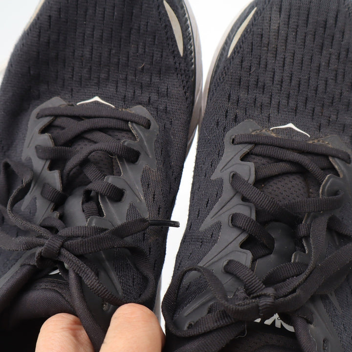 Hoka Running Shoes Mens 10 Clifton 8 Black White Cushioned Athletic Good