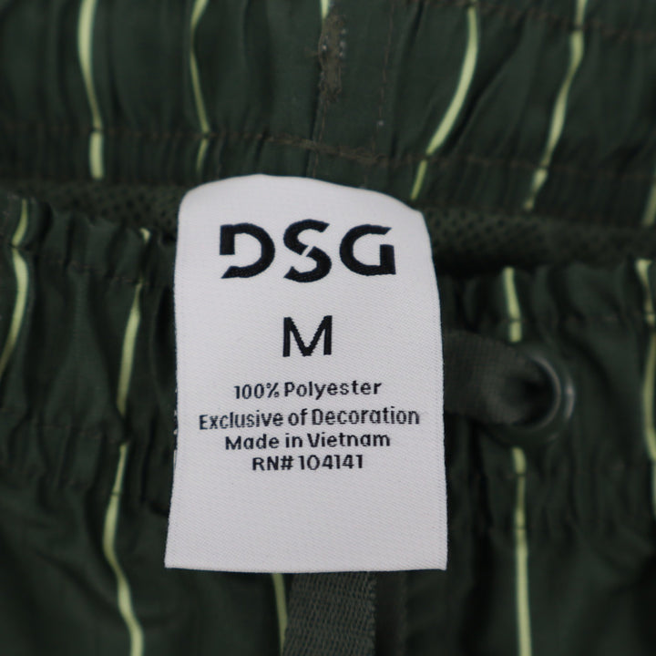 DSG Mens 6" Rec Shorts Pinstripe Muted Olive Green Water Repellent Medium NEW