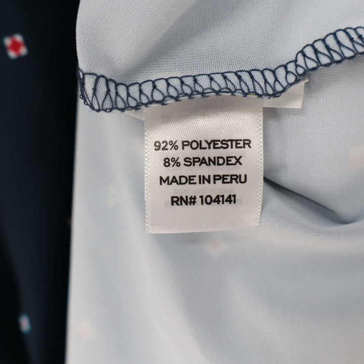 Walter Hagen Mens P11 Performance Polo Shirt Sailing Geo Navy Nautical Flag S