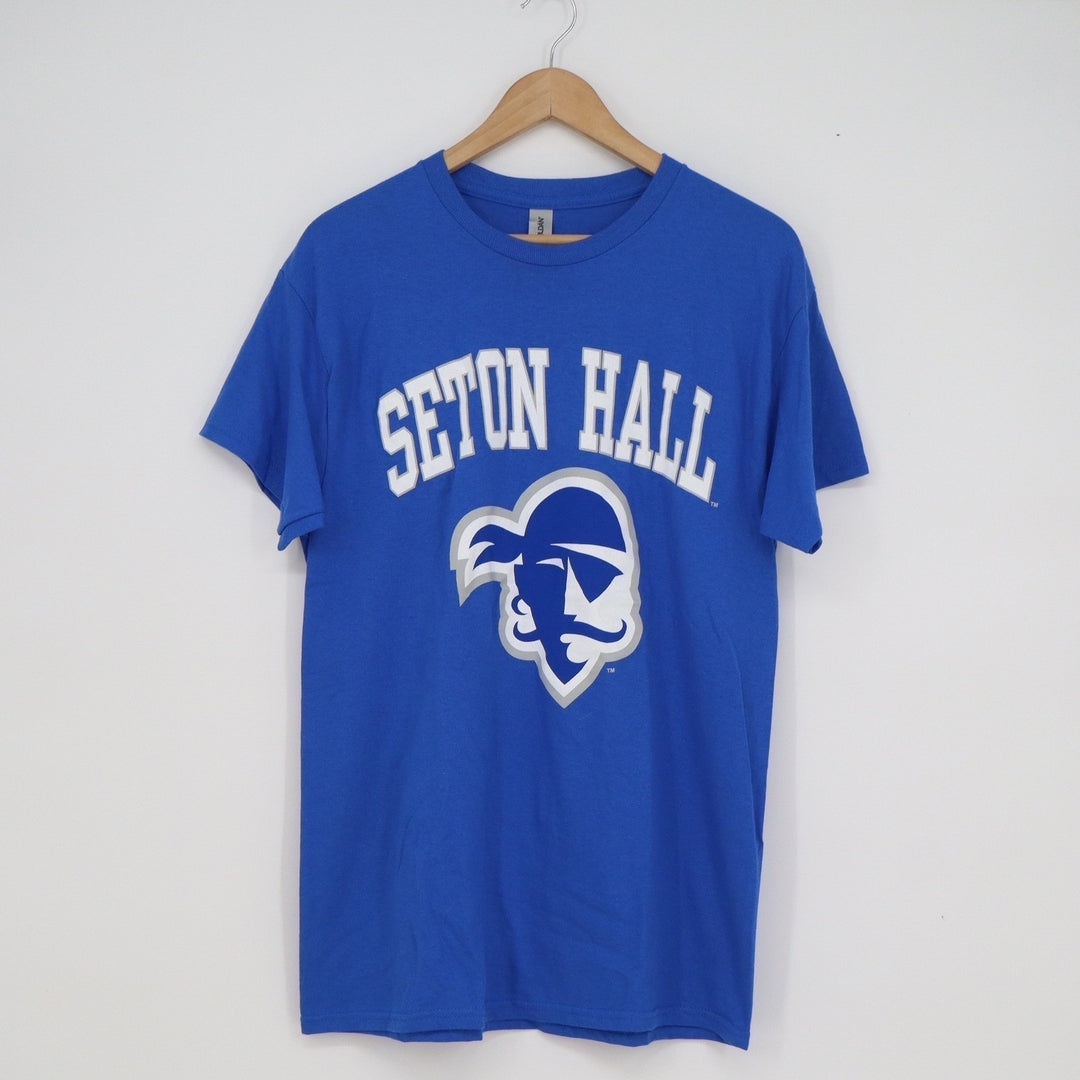 Gildan Seton Hall Pirates T-Shirt Mens Medium Blue Cotton NCAA Collegiate