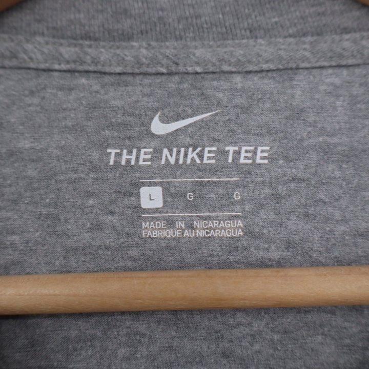 Nike Sportswear Mens Graphic T-Shirt Gray White Swoosh Logo Size Large