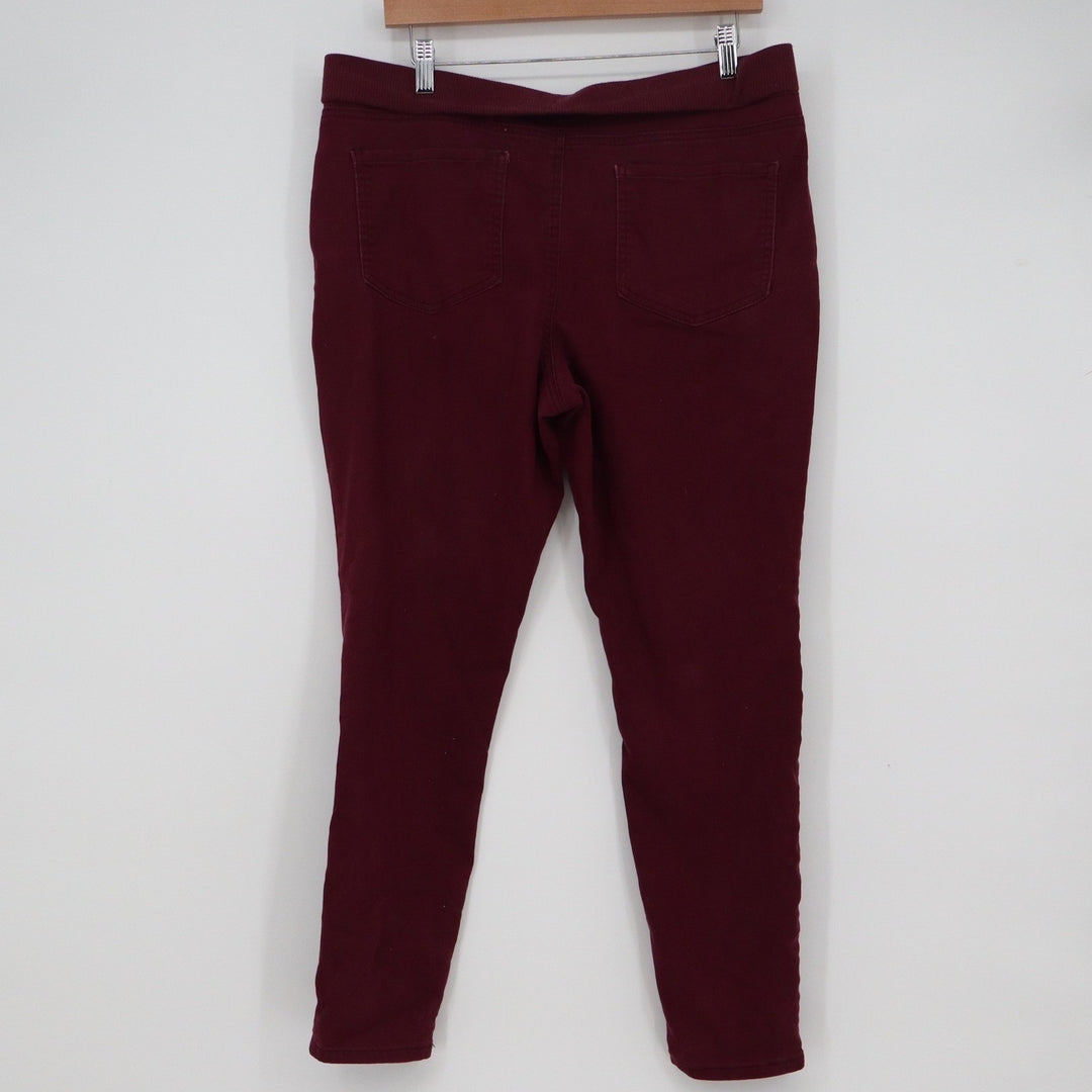 No Boundaries Burgundy Pull On Jeggings XL 15-17 Maroon Elastic Waist Pants