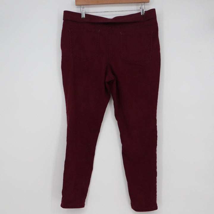 No Boundaries Burgundy Pull On Jeggings XL 15-17 Maroon Elastic Waist Pants