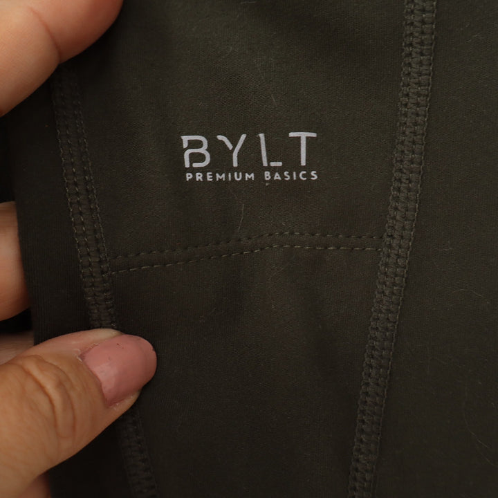 BYLT Premium Basics Essential Leggings Womens Medium Olive Green High Rise