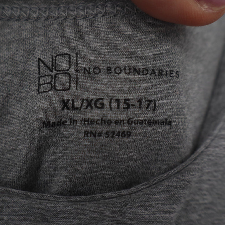 No Boundaries Gray Scoop Neck Tank Top XL 15-17 Sleeveless Basic Layering