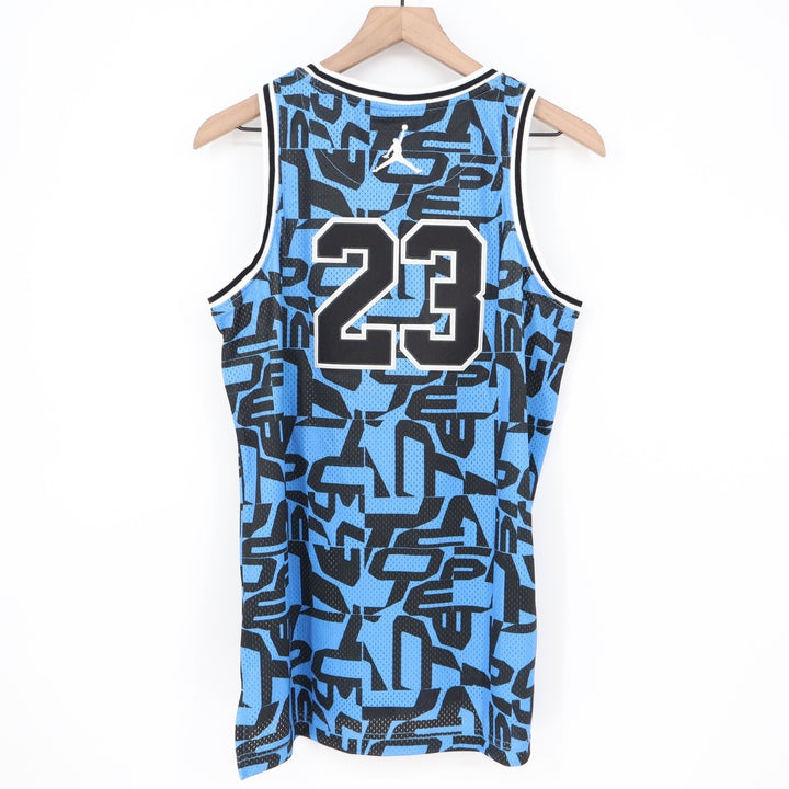 Jordan Boys Legend Blue All Over Print Mesh Basketball Jersey XL 13-15