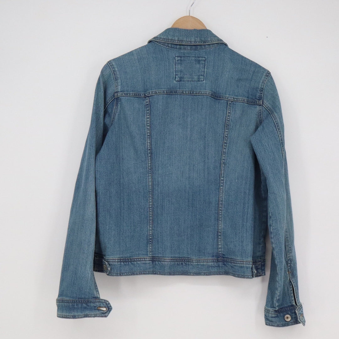 Sonoma Life Style Women's Medium Wash Denim Trucker Jacket Blue Size M