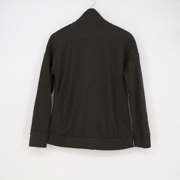 Mondetta Womens Full Zip Track Jacket Dark Olive Green Mock Neck Size S