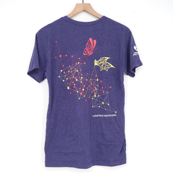 Next Level Stanford Cyberfest The Rise of AI Heroes Villains Purple Tee Small