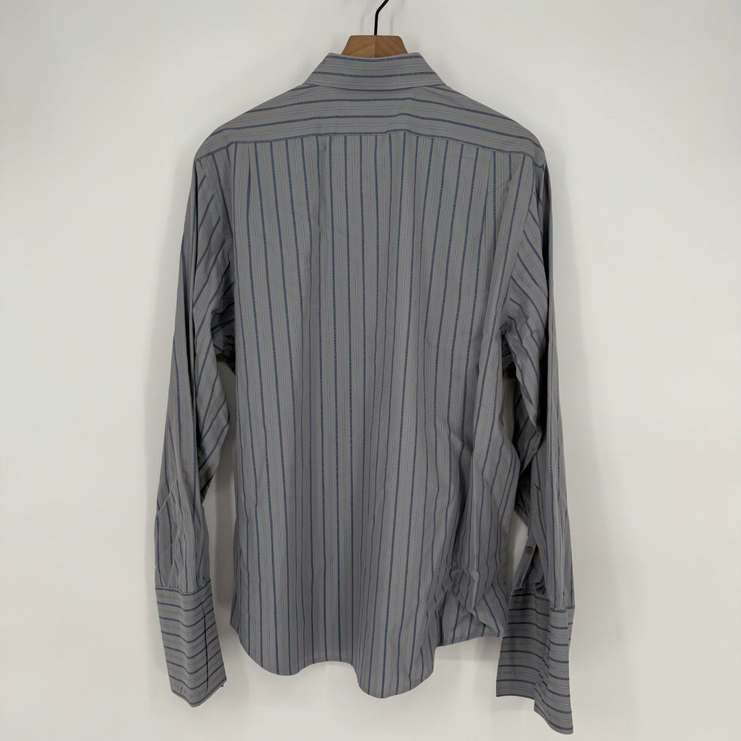 Banana Republic Dress Shirt Mens 16.5 Multi Striped Cotton Business French Cuff
