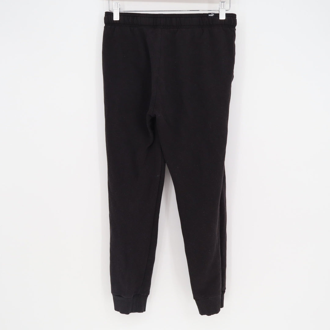 Puma Boys Black Fleece Jogger Sweatpants Size L 14/16 Logo Activewear
