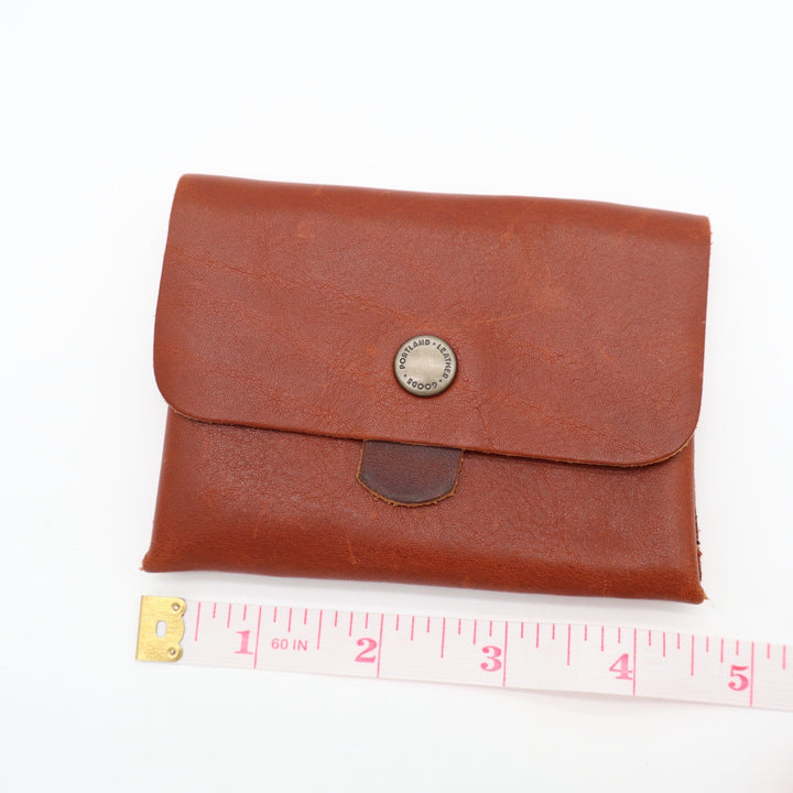 Portland Leather Goods Euro Wallet Womens Dark Brown Leather Credit Card Slot