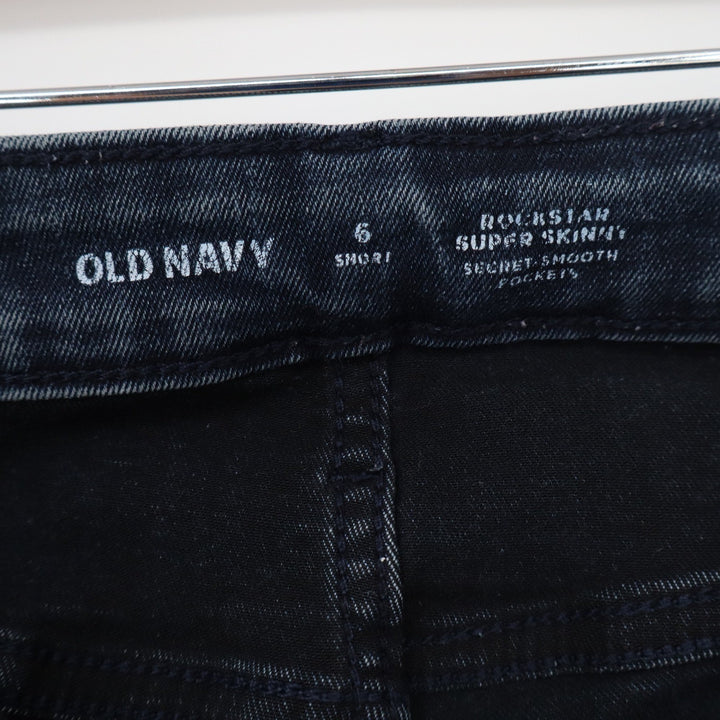 Old Navy Rockstar Super Skinny Jeans Womens 6 Short Dark Wash Secret Smooth