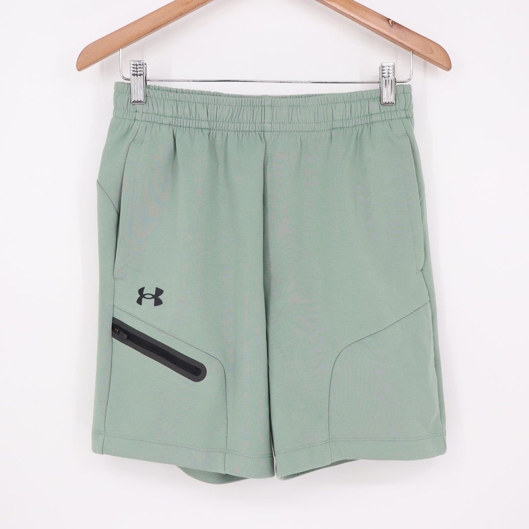 Under Armour Unstoppable Fleece Shorts Mens Small Sage Green