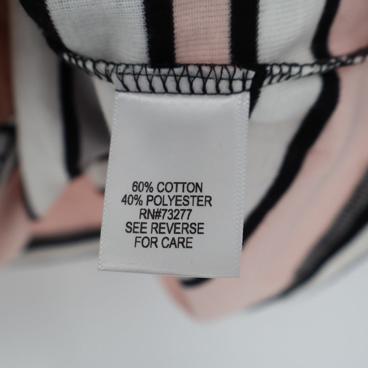 Croft & Barrow Classic Tee Shirt Womens Plus 1X Multicolor Horizontal Striped