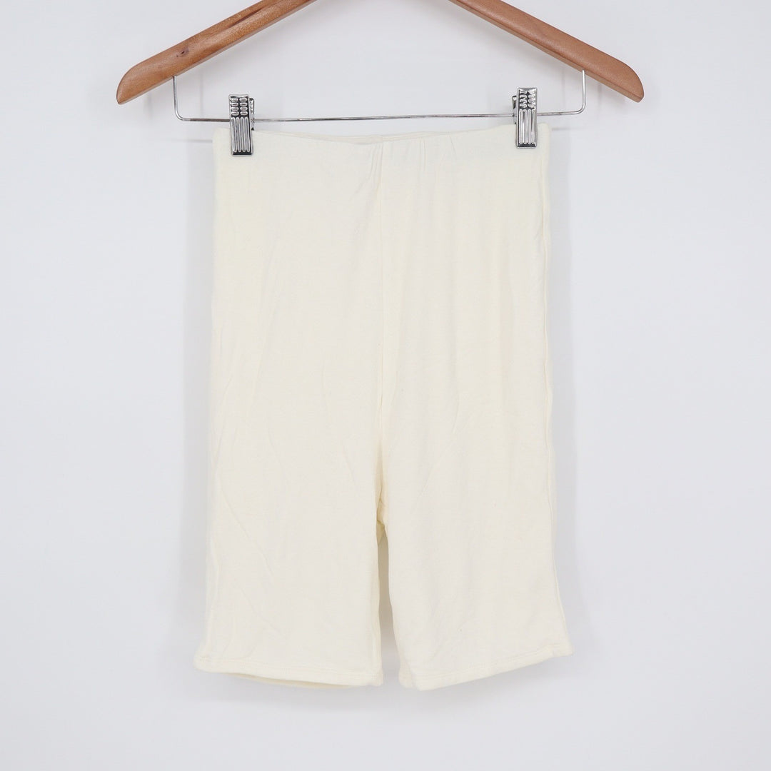Naked Wardrobe Baby Mama Cream Biker Shorts Women's Small