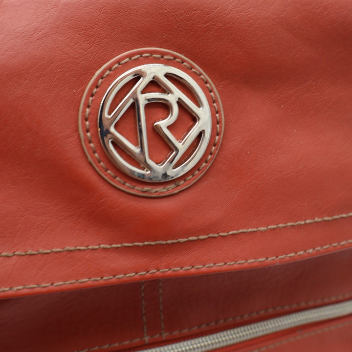 Relic Crossbody Bag Womens Medium Orange Faux Leather Multi-Pocket Fair