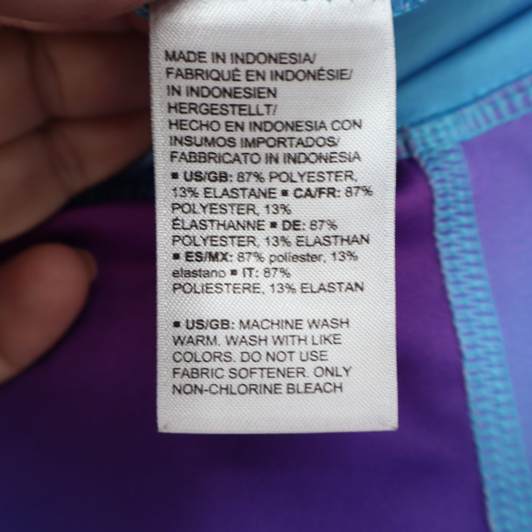 Amazon Essentials Girls XXL 14-16 Blue Purple Ombre Athletic Bike Shorts