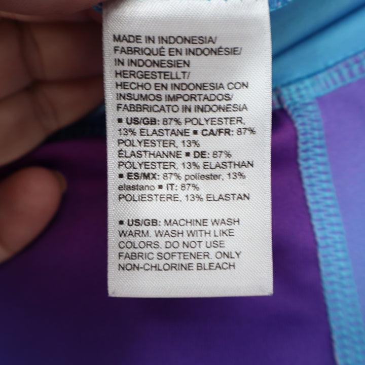 Amazon Essentials Girls XXL 14-16 Blue Purple Ombre Athletic Bike Shorts