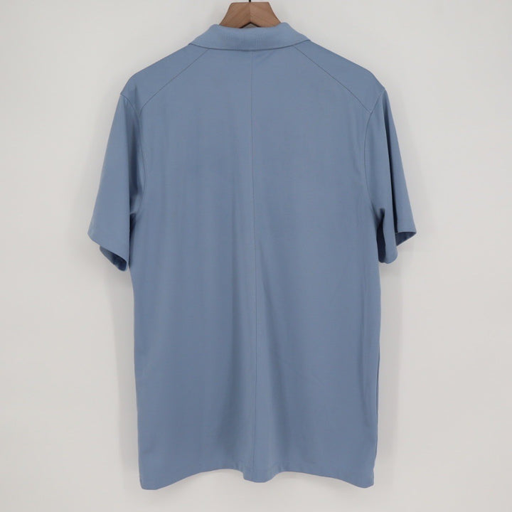 Nike Golf Dri Fit Polo Shirt Mens Large Hero World Challenge Blue Short Sleeve