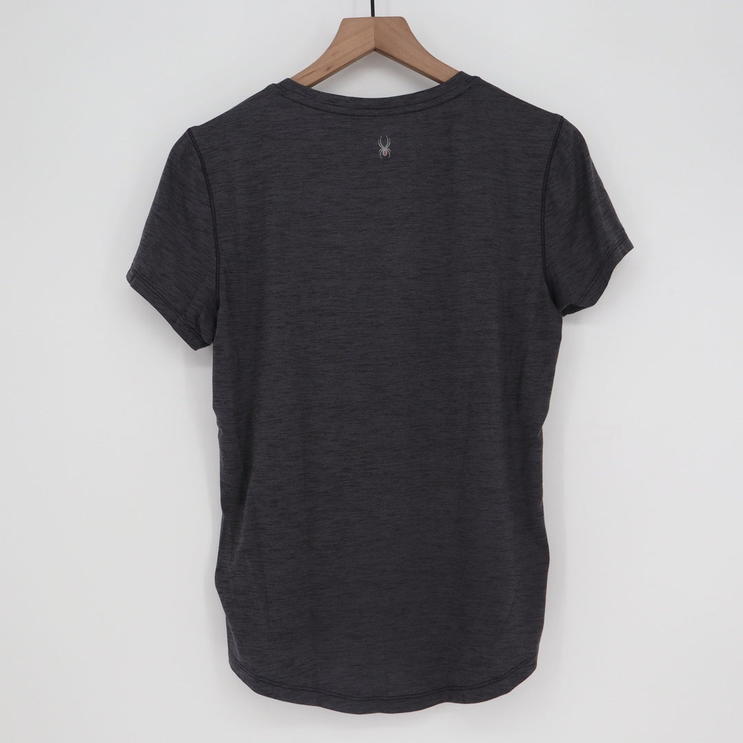 Spyder Active Mens Medium Charcoal Gray Space Dye Logo Performance T-Shirt M