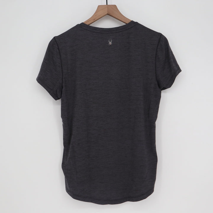 Spyder Active Mens Medium Charcoal Gray Space Dye Logo Performance T-Shirt M