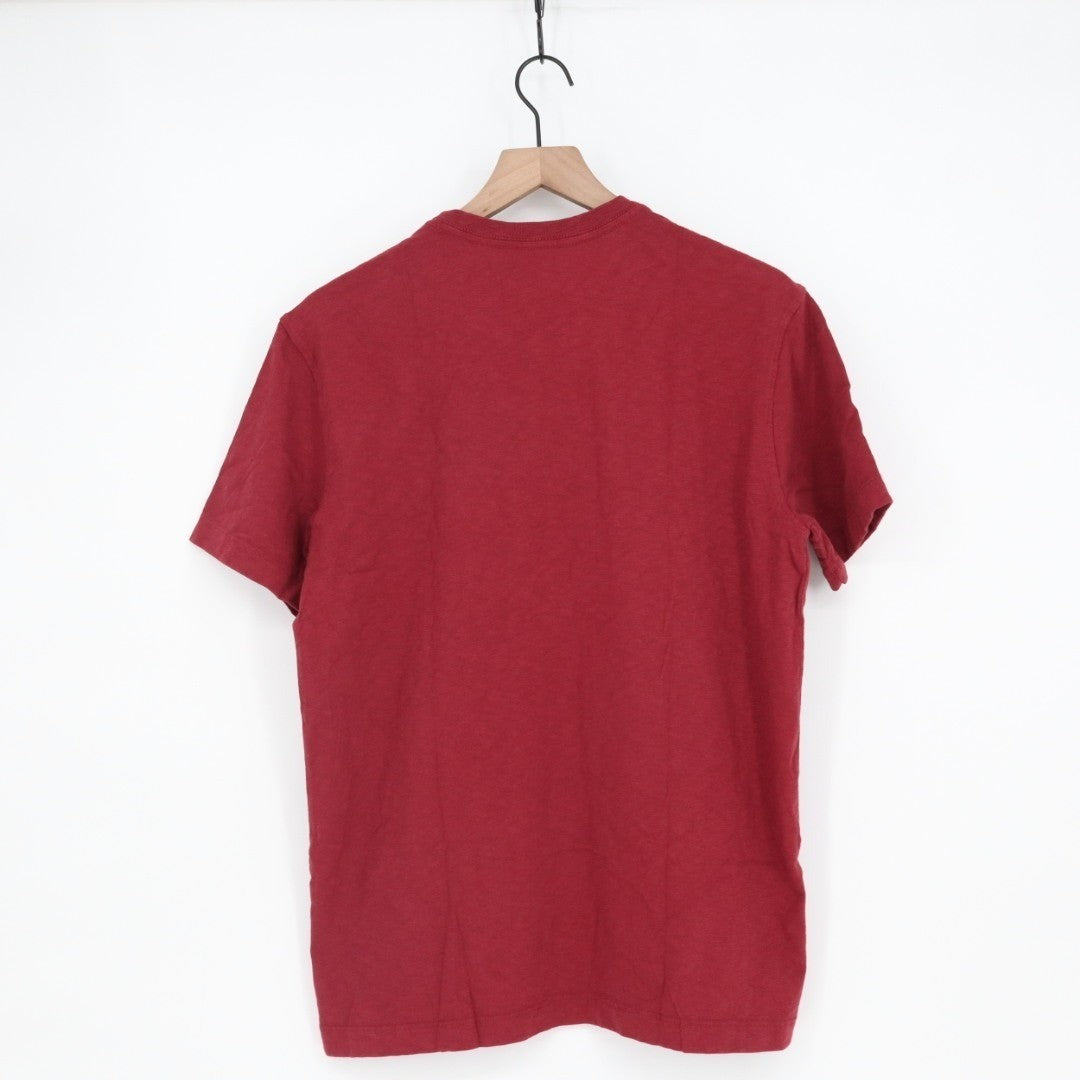 American Giant Premium Slub T-Shirt Men Medium Red Cotton Crew Neck Short Sleeve