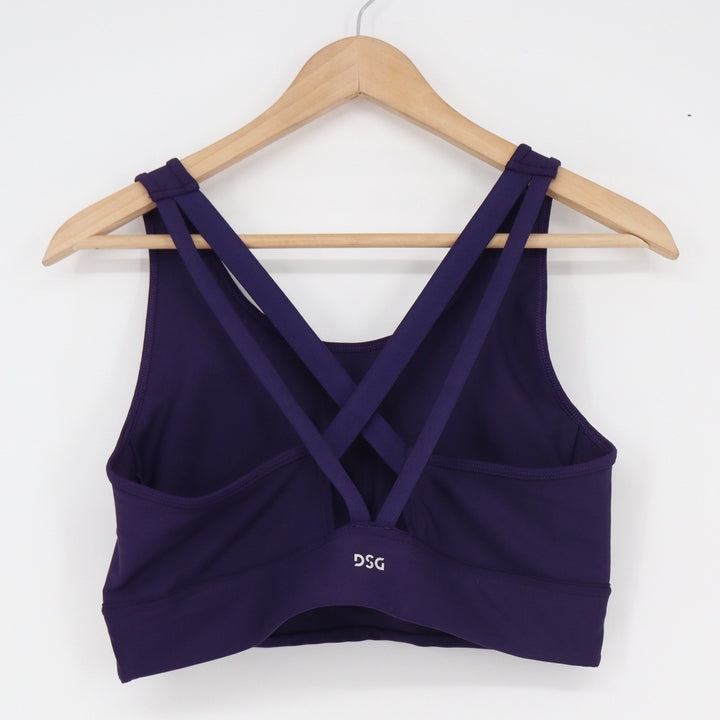 DSG Womens Strappy Criss Cross Back Sports Bra Purple Size XL DPC0192