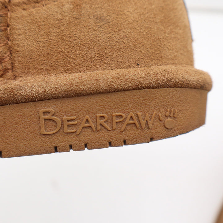 Bearpaw Stella Womens 7 Hickory Suede Knit Mid Calf Winter Boots Brown