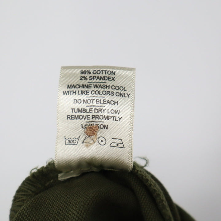 American Giant Chino Pants Womens 8 Olive Green Cotton Stretch Wide Leg Casual