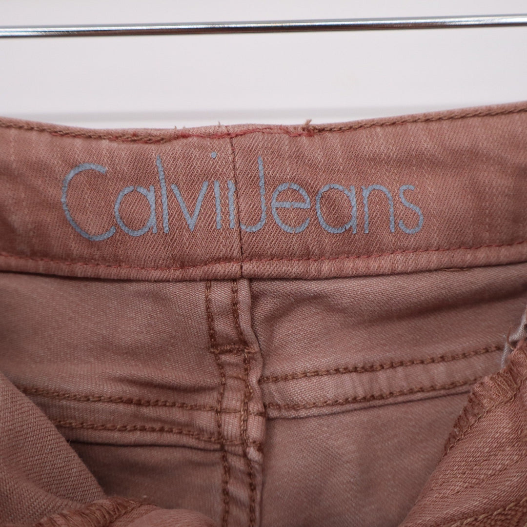 Calvin Klein Jeans Womens Mauve Pink Skinny Ankle Pants Mid Rise Stretch 30x26
