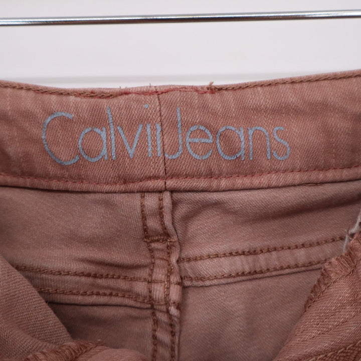 Calvin Klein Jeans Womens Mauve Pink Skinny Ankle Pants Mid Rise Stretch 30x26