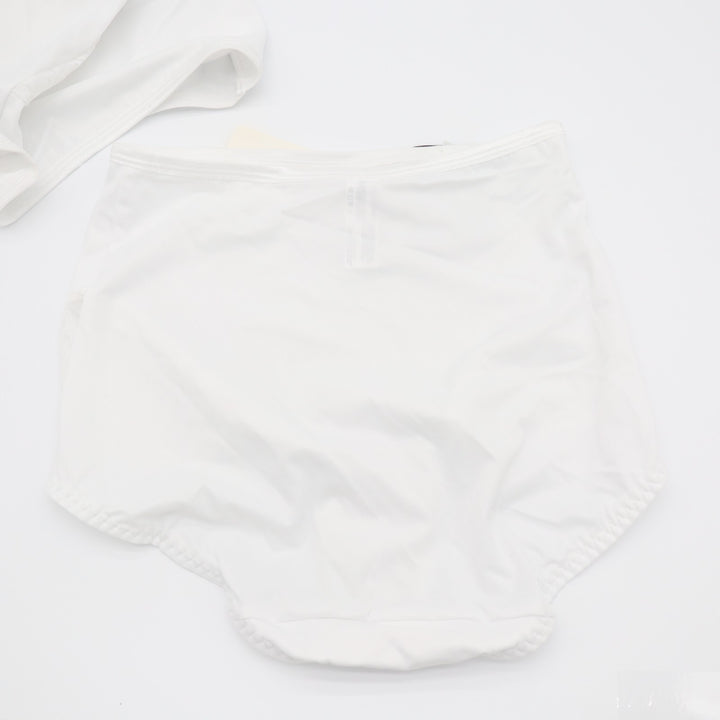 Bali Firm Tummy Control Brief Womens Medium White Stretch Lace Trim Pack of 2