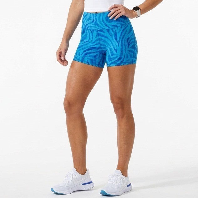 DSG DICK'S Sporting Goods Athletic Shorts Women XL Blue Tie Dye Stretch Mid Rise