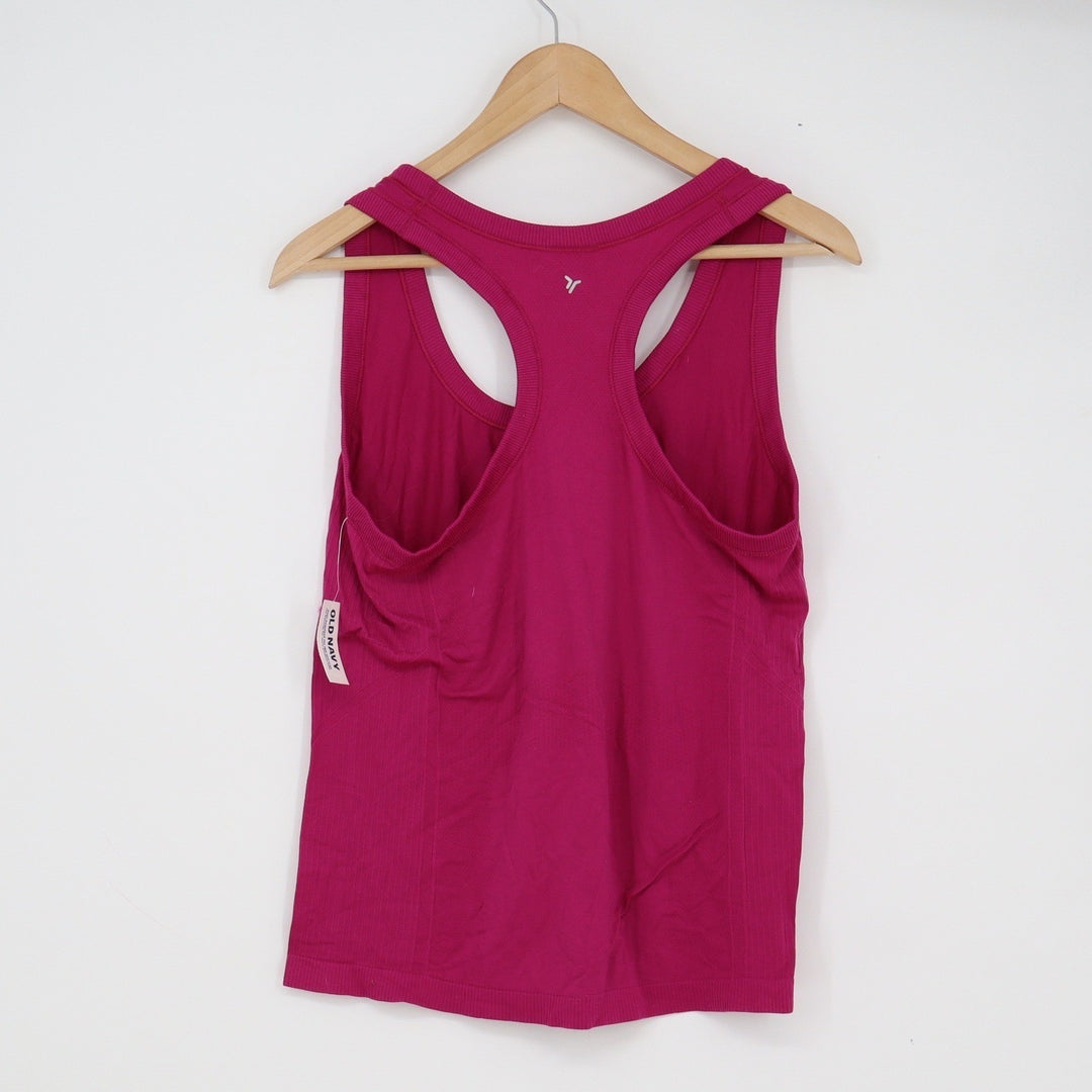 Old Navy Womens Go-Dry Fluid Seamless Racerback Tank Top Magenta Pink Large