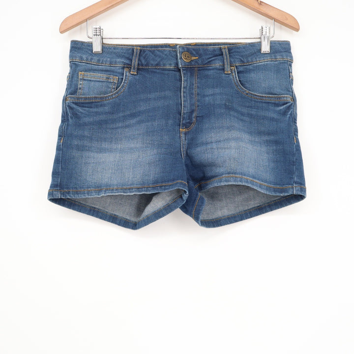 Nuon Womens Medium Wash Denim Shorts Blue Size 32 Stretch 5-Pocket Casual