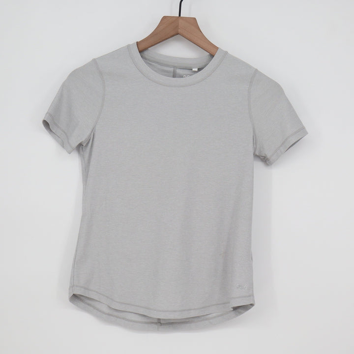 DSG Girls Movement Tee Light Heather Grey Short Sleeve Active Shirt Size M 10-12