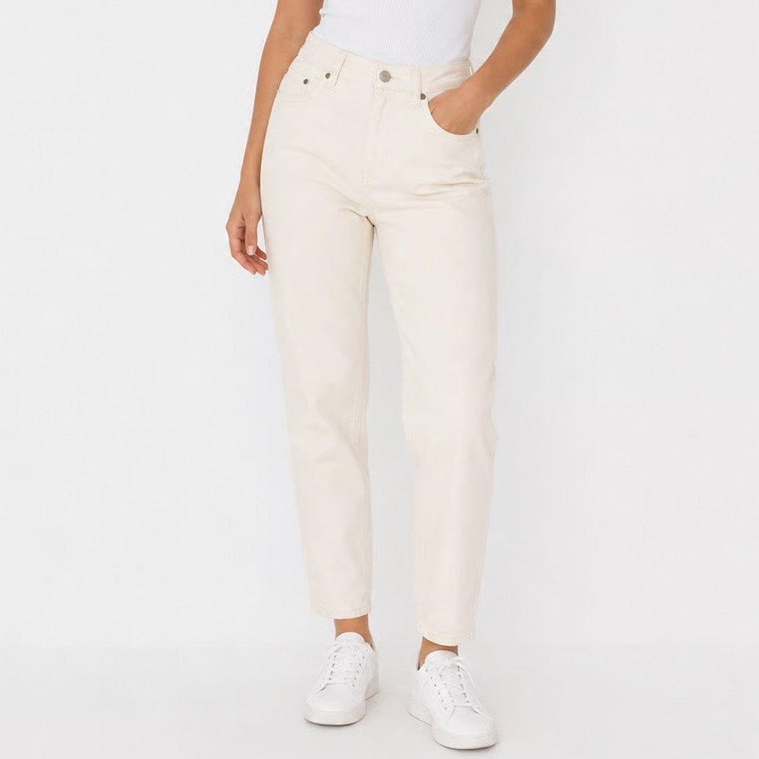 Sonoma Goods For Life Womens Skinny Jeans Cream Off-White Size 12