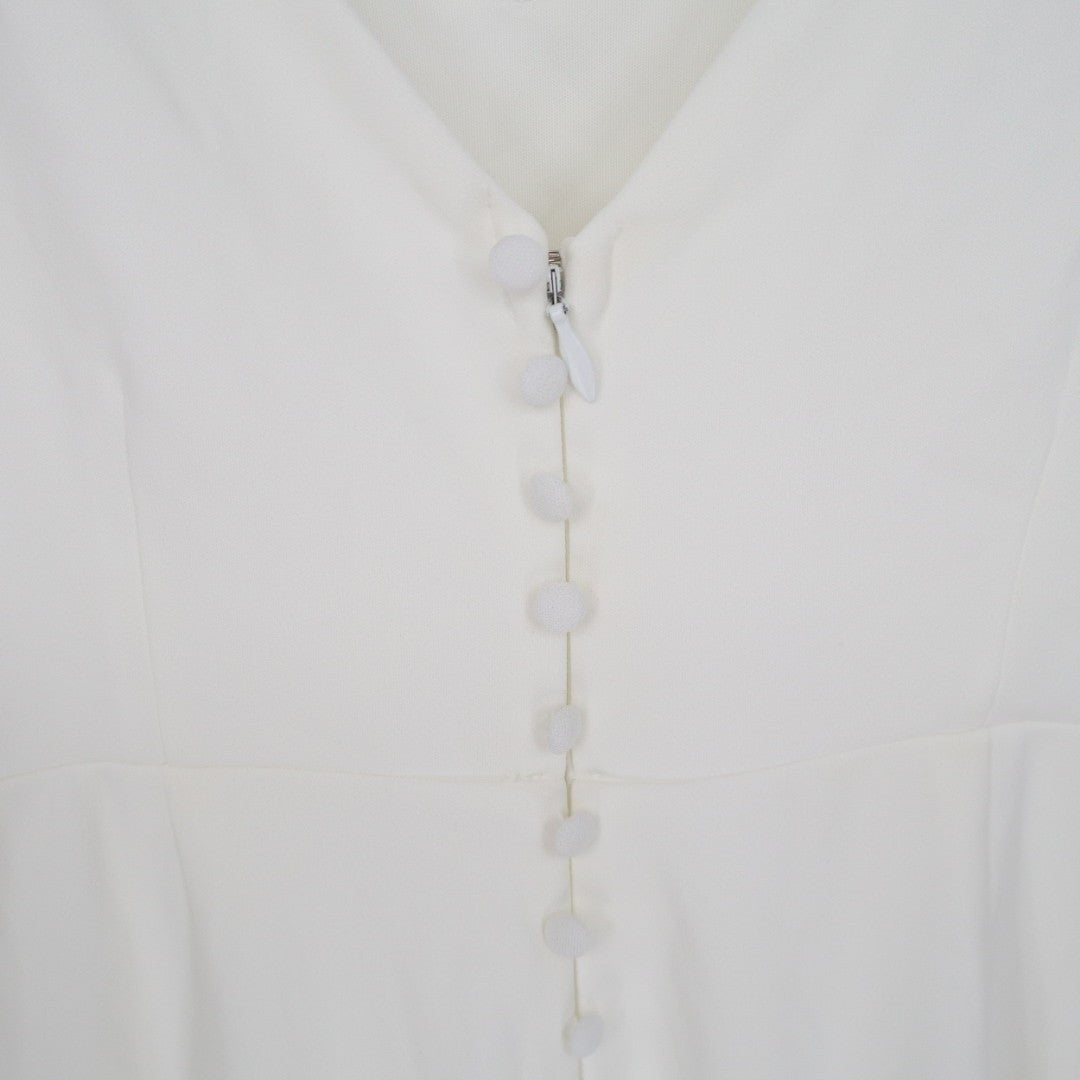 Lulus Feeling of Forever Maxi Dress Womens XL White Back Button Spaghetti Strap