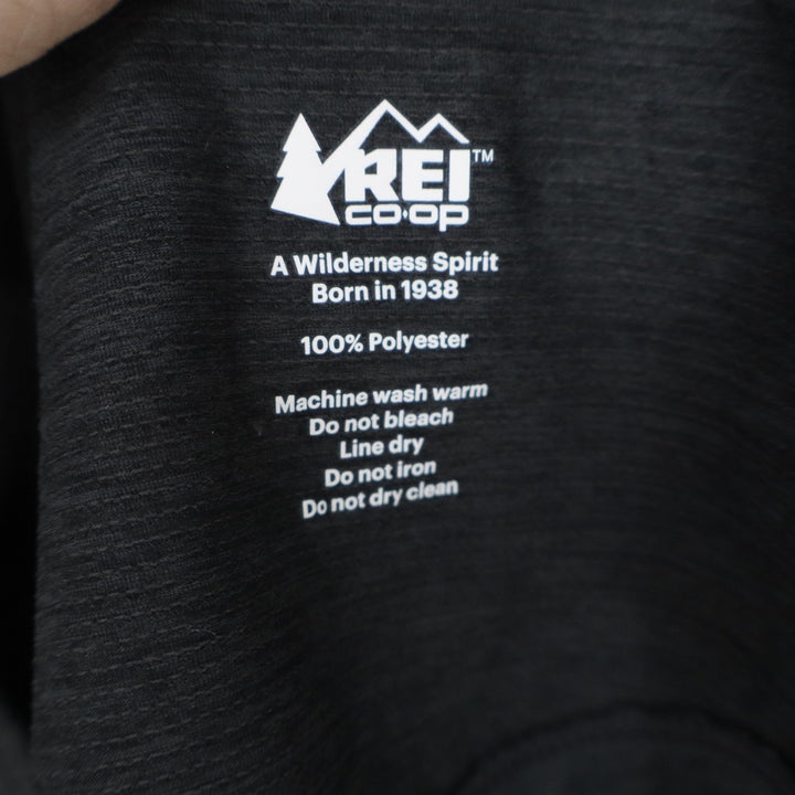 REI Co-op Mens Medium Dark Gray Heathered Raglan Long Sleeve Performance Shirt