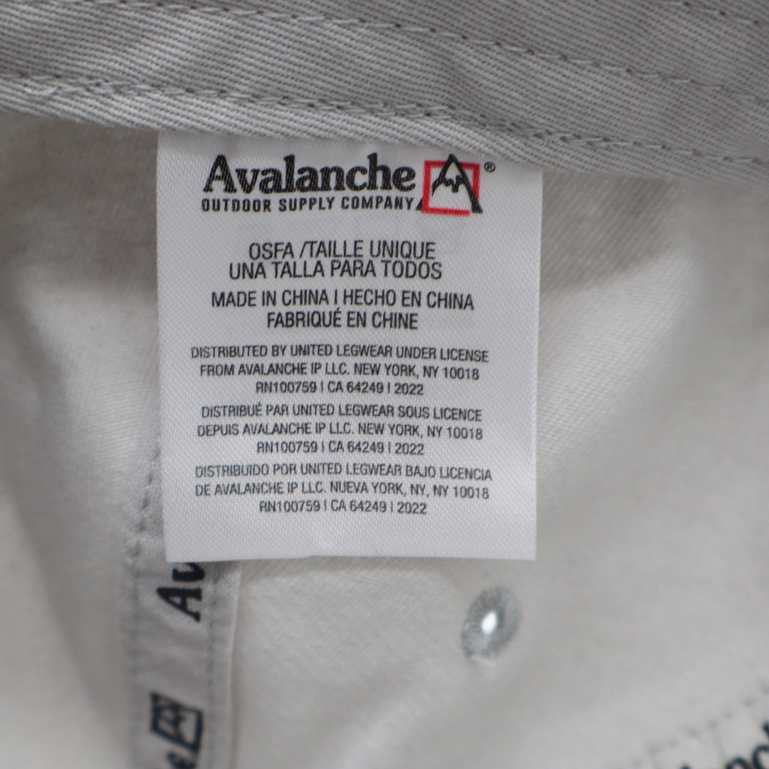 Avalanche Outdoor Supply Co Mens Grey Mountain Logo Baseball Cap
